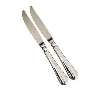 2 Mikasa French Countryside Dinner Knife 9" stainless center ridge glossy